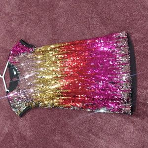 DKNY Ombre sequence dress